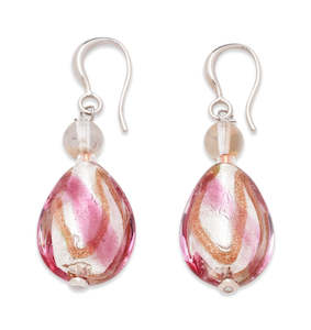 Murano Glass Earrings Candy Pink - Antica Murrina Venezia