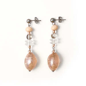 Murano Glass Long Earrings Aida Pink - Antica Murrina Venezia