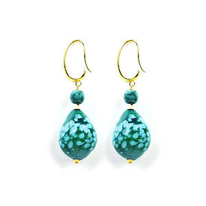 Murano Glass Earrings B Ginger Verde - Antica Murrina Venezia