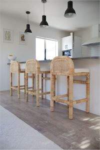 Palma Teak & Rattan Bar Stool