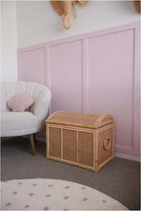 Rattan toy chest