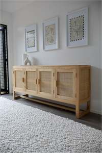 Furniture: Nora 4 Door Teak Buffet