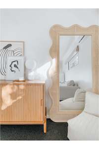 Wave Full Length Rattan Mirror PRE ORDER DECEMBER