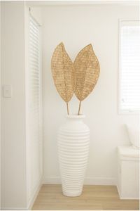 Faux raffia leaf stem