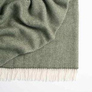 Weave Home Magnus Throw Blanket - Olive | 100% Wool