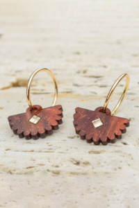 General store operation - other than mainly grocery: Fantail Earrings - Chestnut | Hagen + Co