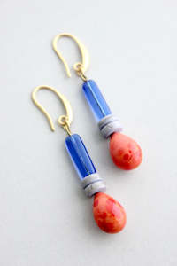 General store operation - other than mainly grocery: David Aubrey Vintage Glass and Magnesite Earrings