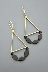 David Aubrey Black Teardrop Earrings