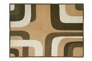 General store operation - other than mainly grocery: Élitis Penny Lane Floor Rug - Olive | 100% Handbraided Jute