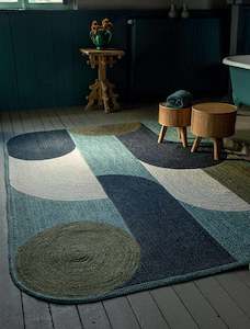 General store operation - other than mainly grocery: Élitis Acapulco Floor Rug - Sage | 100% Handbraided Jute