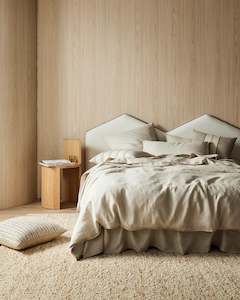 Ravello Linen Quilt Cover - Bone | Weave Home Bed Linen