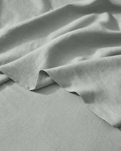 General store operation - other than mainly grocery: Ravello Linen Flat Sheet - Sage | Weave Home Bed Linen