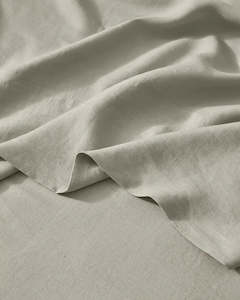 General store operation - other than mainly grocery: Ravello Linen Flat Sheet - Bone | Weave Home Bed Linen