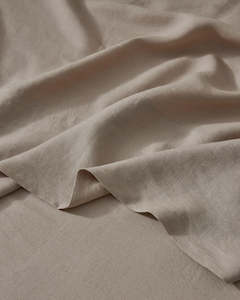 General store operation - other than mainly grocery: Ravello Linen Flat Sheet - Shell | Weave Home Bed Linen