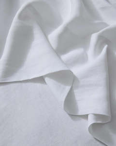 General store operation - other than mainly grocery: Ravello Linen Flat Sheet - White | Weave Home Bed Linen