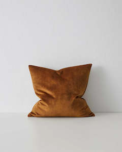 Weave Home Ava Velvet Cushion - Ochre | 50 x 50cm