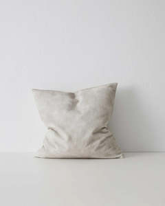 Weave Home Ava Velvet Cushion - Ecru | 50 x 50cm