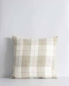 General store operation - other than mainly grocery: Baya Willis Cushion - Nougat/Ivory | 100% Linen