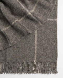 Weave Home Ranfurly Throw - Charcoal | 100% Wool | Large Size