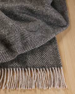 Weave Lerwick Throw Blanket - Charcoal | 100% Wool