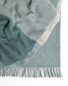 Weave Home Riverton Throw - Sea | 100% Wool | Large