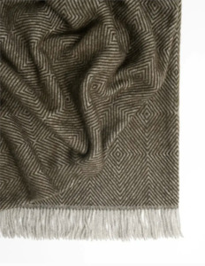 Weave Home Nordic Throw Blanket - Kelp | NZ Wool | Large