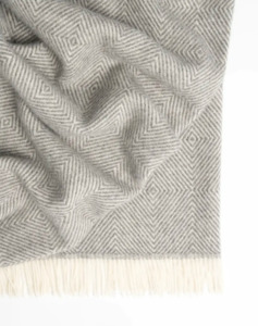 Weave Home Nordic Throw Blanket - Ash | NZ Wool | Large