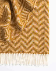 Weave Home Magnus Throw Blanket - Amber | 100% Wool