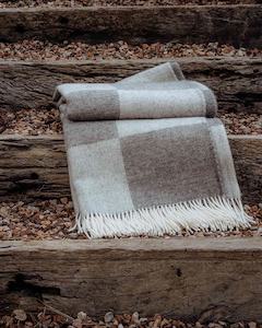 Weave Home Lake Hayes Throw Blanket - Ash | 100% Wool | Large Size