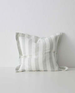 Weave Home Vito Striped Linen Cushion - Laurel | 50 x 50cm