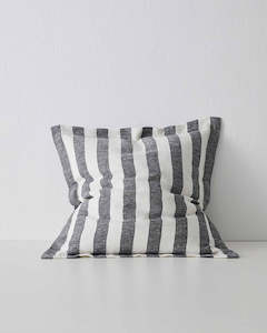 Weave Home Vito Striped Linen Cushion - Shadow | 50 x 50cm