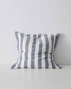 Weave Home Vito Striped Linen Cushion - Ocean | 50 x 50cm