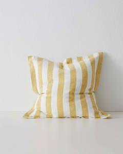 Weave Home Vito Striped Linen Cushion - Limoncello | 50 x 50cm