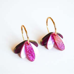 Happy Hour Hoop Earrings - Merlot | Hagen + Co