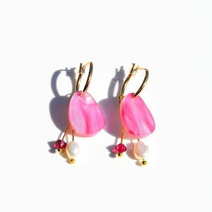 Chloe Dangle Earrings - Magenta | Hagen + Co