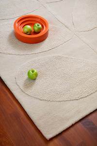 General store operation - other than mainly grocery: Orla Kiely Solid Stem Rug - Ecru | 100% Wool Designer Floor Rug