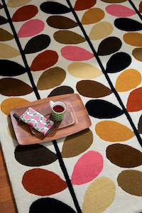 Orla Kiely Multi Stem Rug - Autumn | 100% Wool Designer Floor Rug