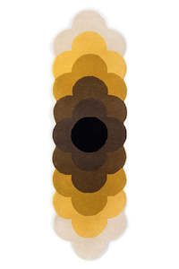 Orla Kiely Optical Flower Rug - Dandelion | 100% Wool Runner Floor Rug