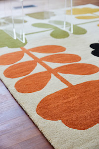 Orla Kiely Cut Stem Rug - Multi | 100% Wool Designer Floor Rug