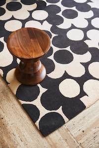 Puzzle Flower Rug - Slate | Orla Kiely Designer Floor Rug