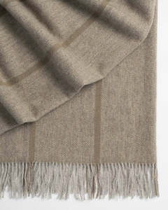 Weave Home Mosgiel Wool Throw Blanket - Moss | Large Size