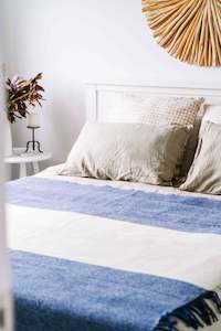 Ruanui Station Lambswool Throw - Shepherd's Stripe