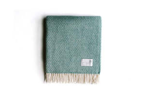 Ruanui Station Lambswool Throw - Studholme's Sage