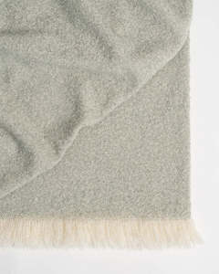 Weave Home Clive Wool Throw Blanket - Laurel | NZ Made | Bouclé