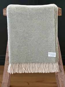 NZ Wool Throw - Sage Green | 100% Pure Wool