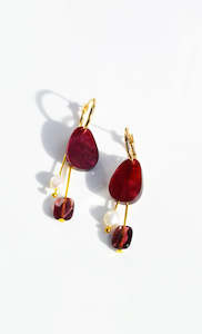 Chloe Dangle Earrings - Merlot | Hagen + Co