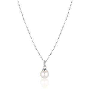 Linda Tahija Cleo Pearl Necklace - Silver | Adjustable