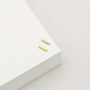 Linda Tahija Gold Bar Stud Earrings