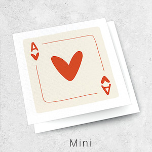 Mini Cards Luxe Textured: ace of hearts