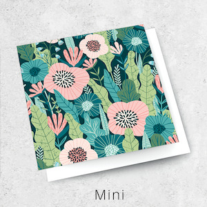 Mini Cards Luxe Textured: poppy botanical